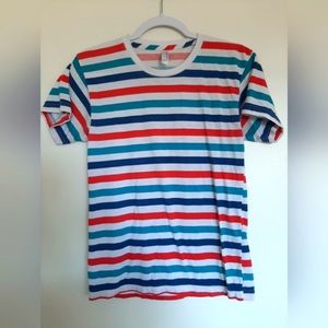American Apparel Old School Striped Tee - Red, White & Blue - XS